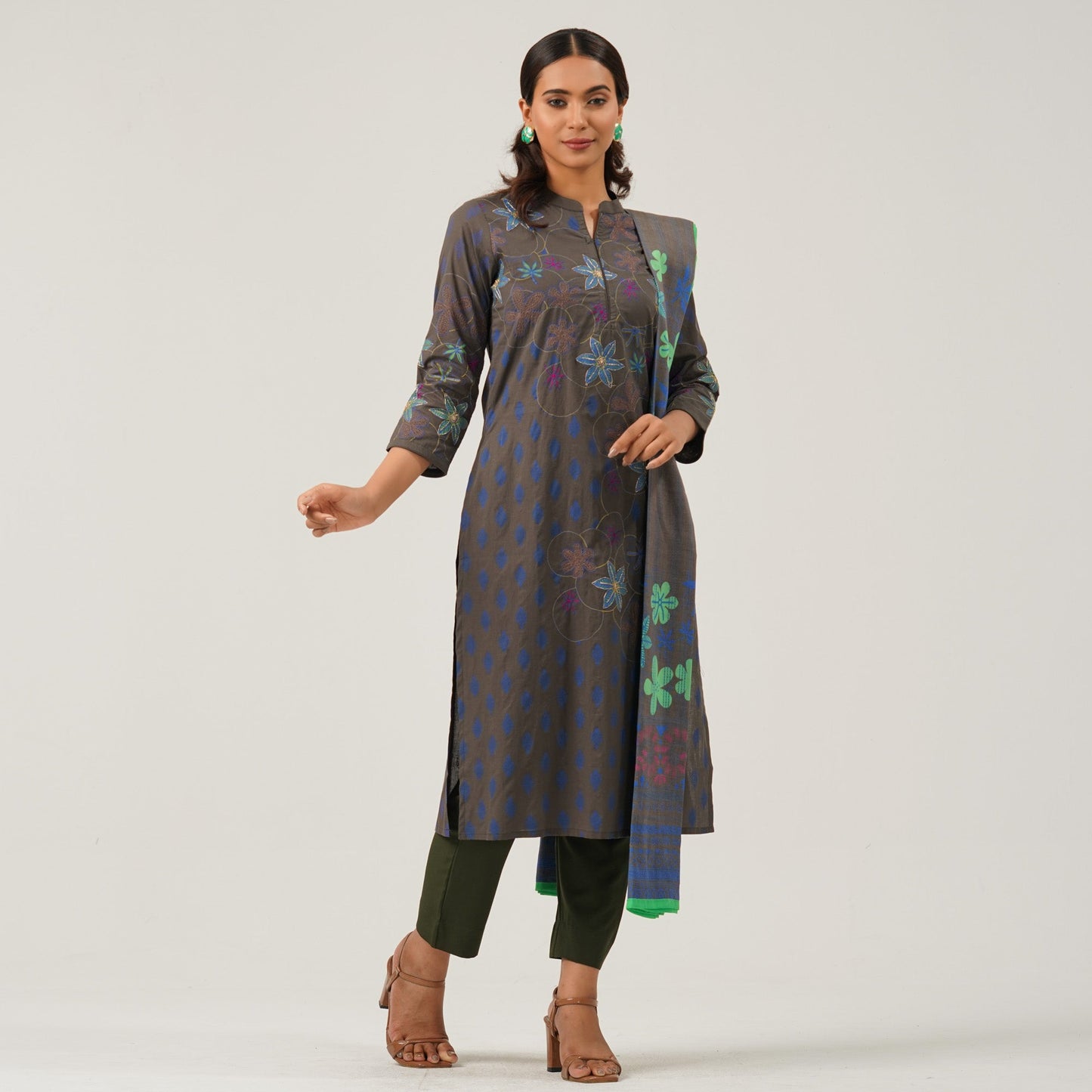 Womens Olive Three Piece Set