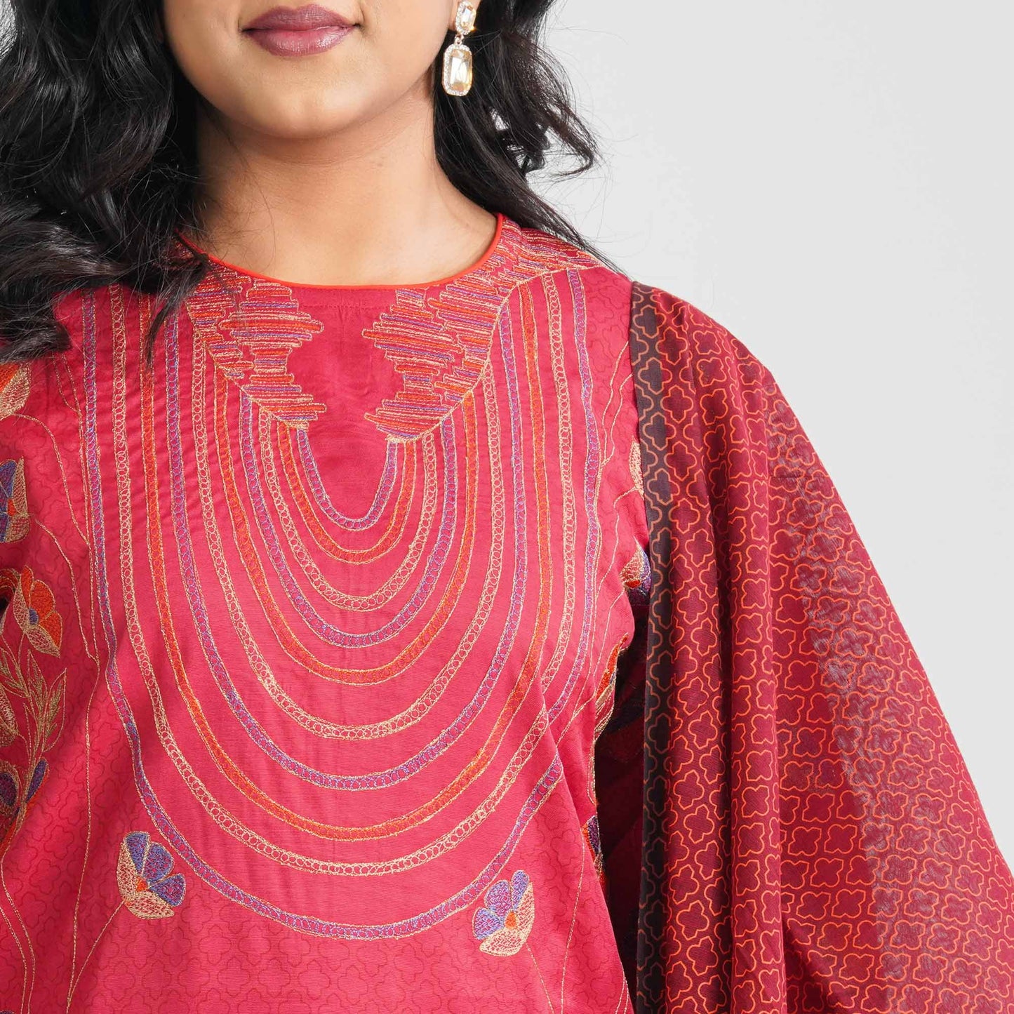 Women Blended Silk Three Piece Set