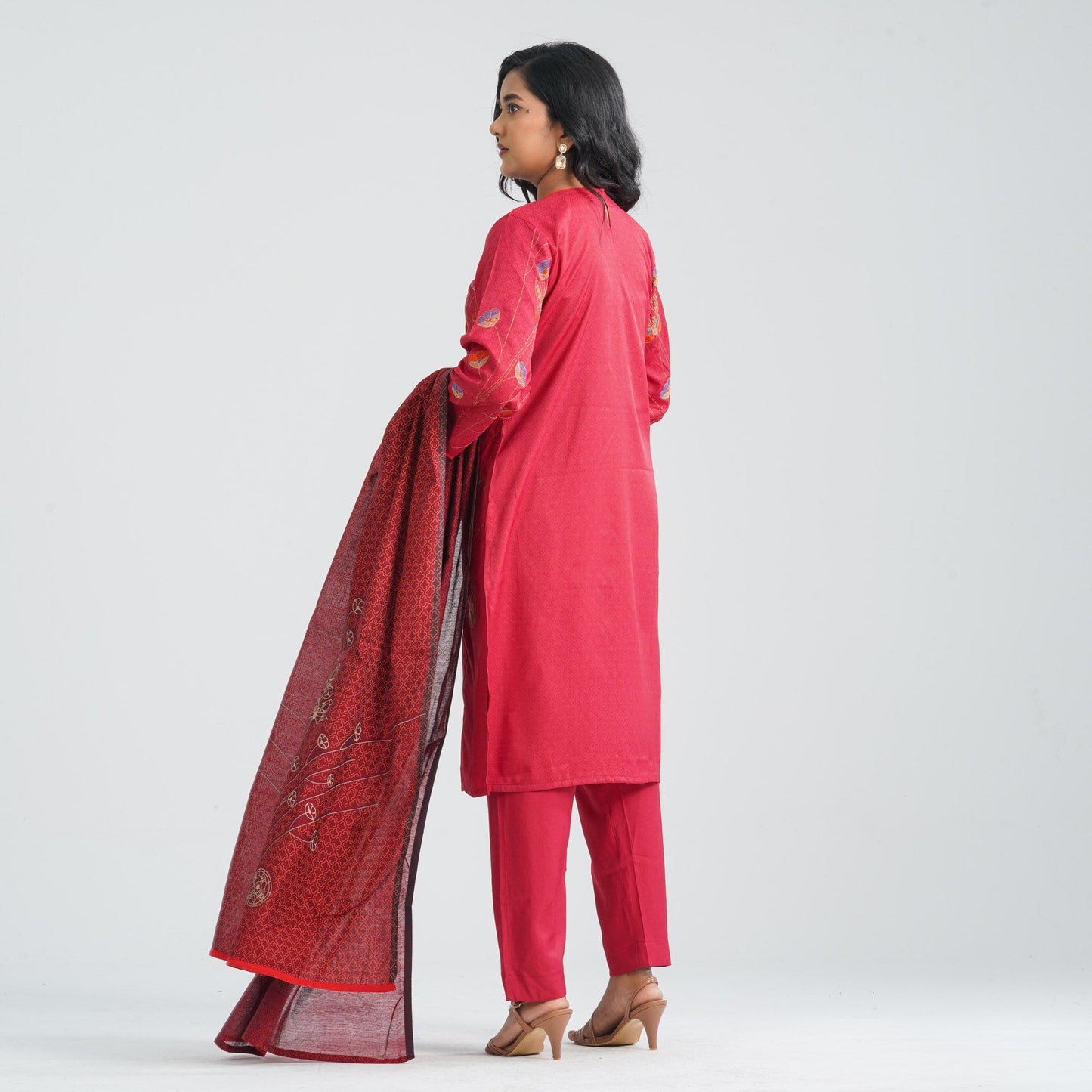 Women Blended Silk Three Piece Set