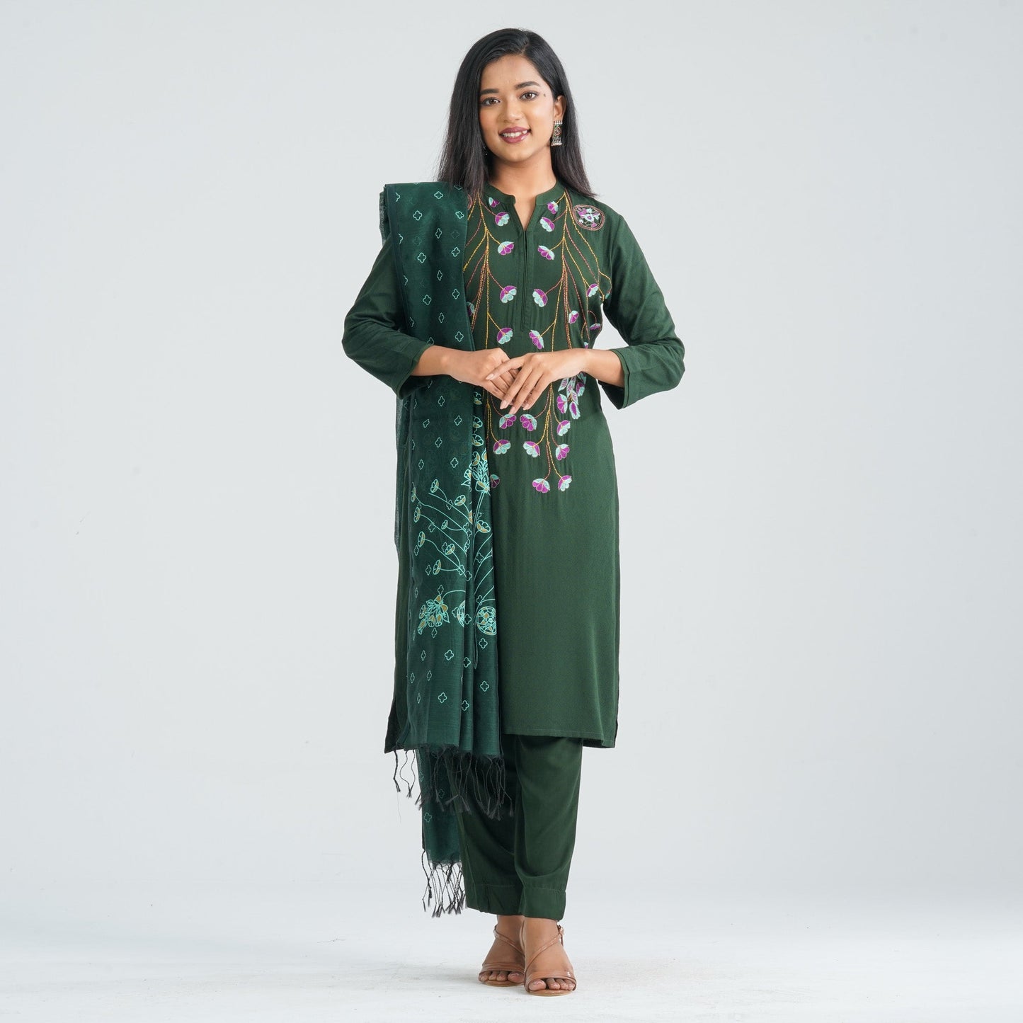 Women Viscose Three Piece Set