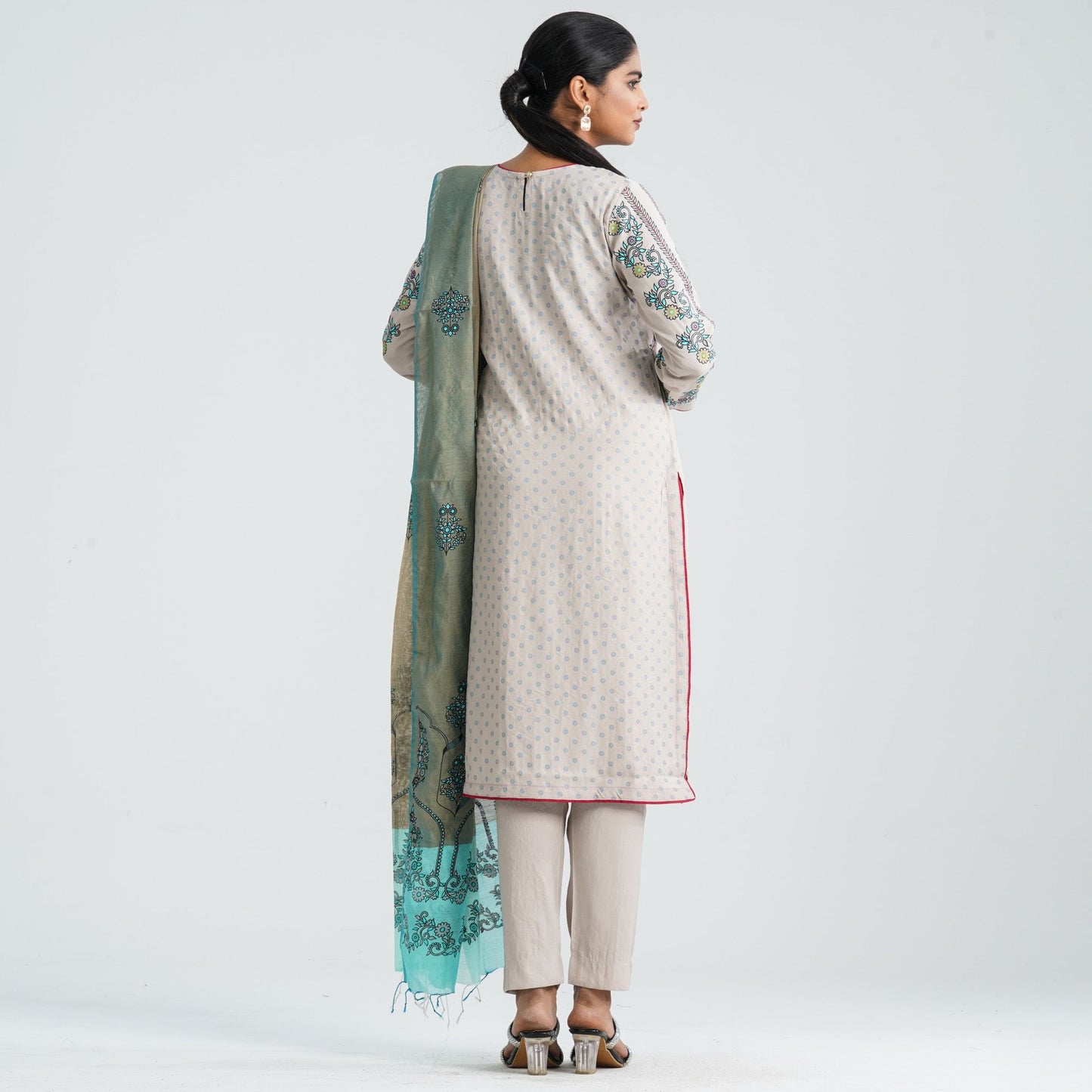 Women Blended Silk Three Piece Set