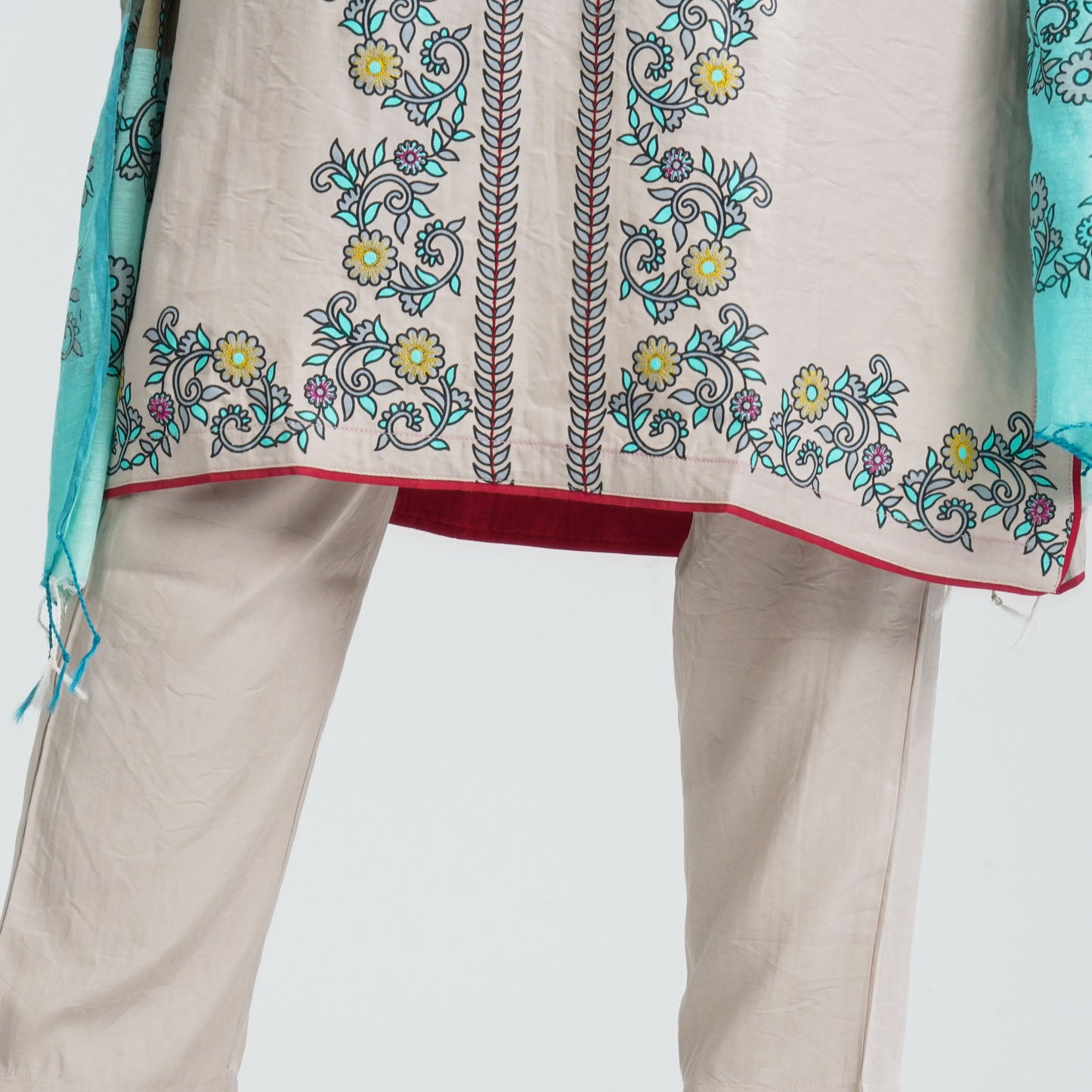 Women Blended Silk Three Piece Set