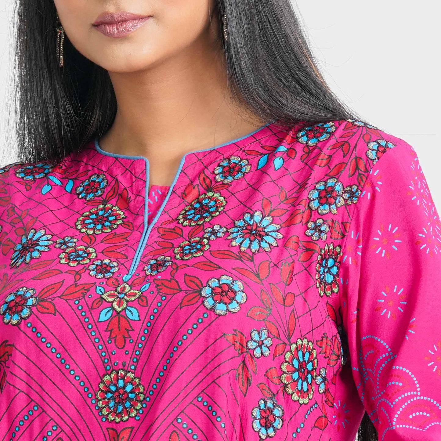 Women Blended Silk Three Piece Set