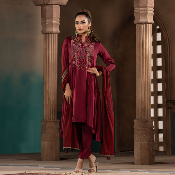 ETHNIC PREMIUM 3PCS-MAROON