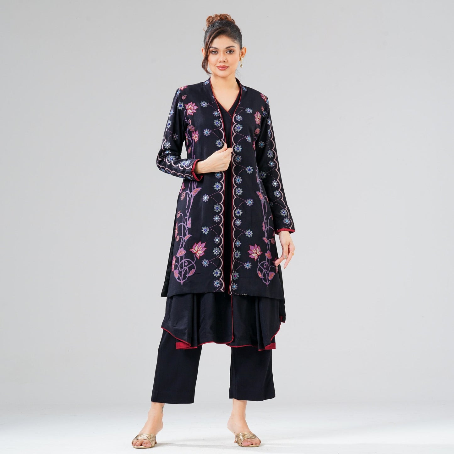 Womens Black Three Piece Set