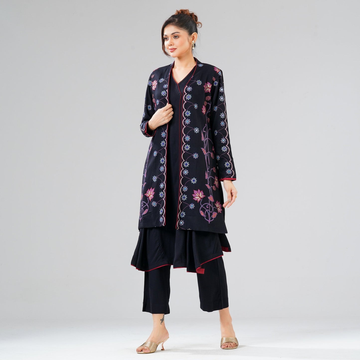 Womens Black Three Piece Set