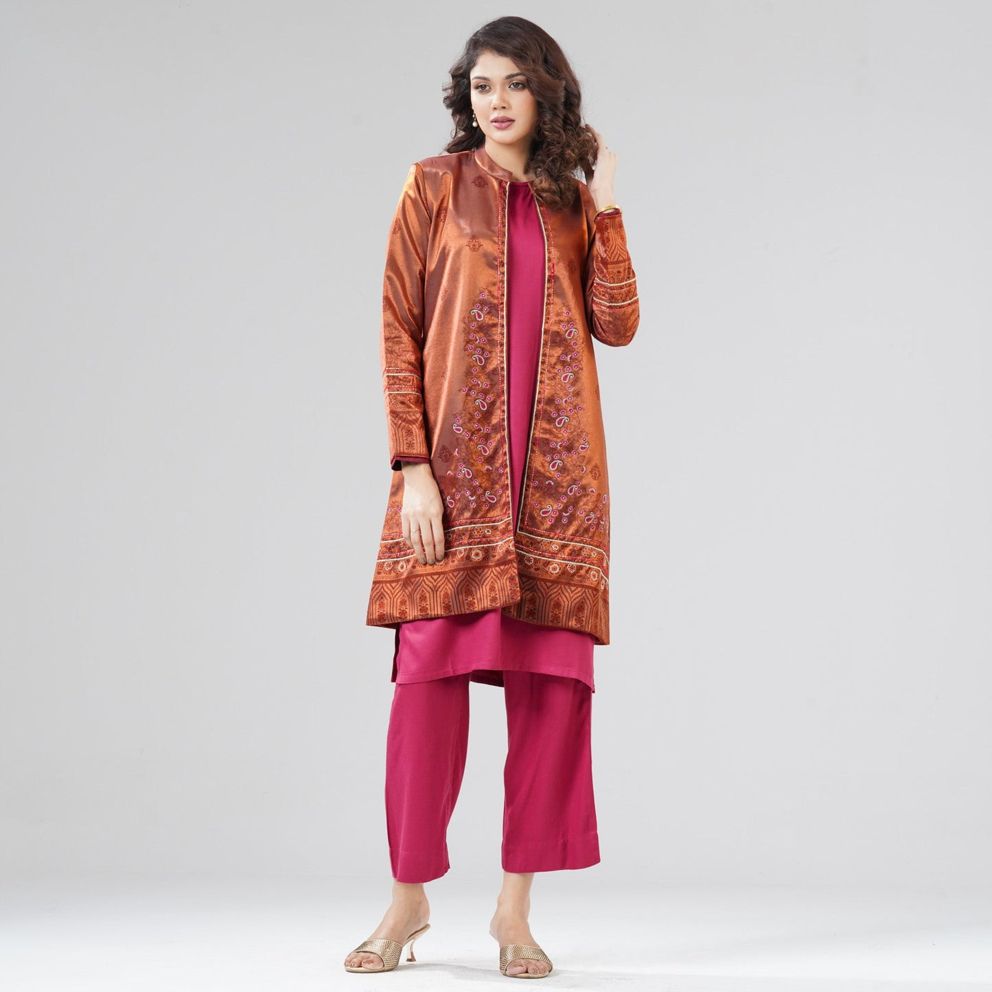 Womens Burnt Orange Three Piece Set