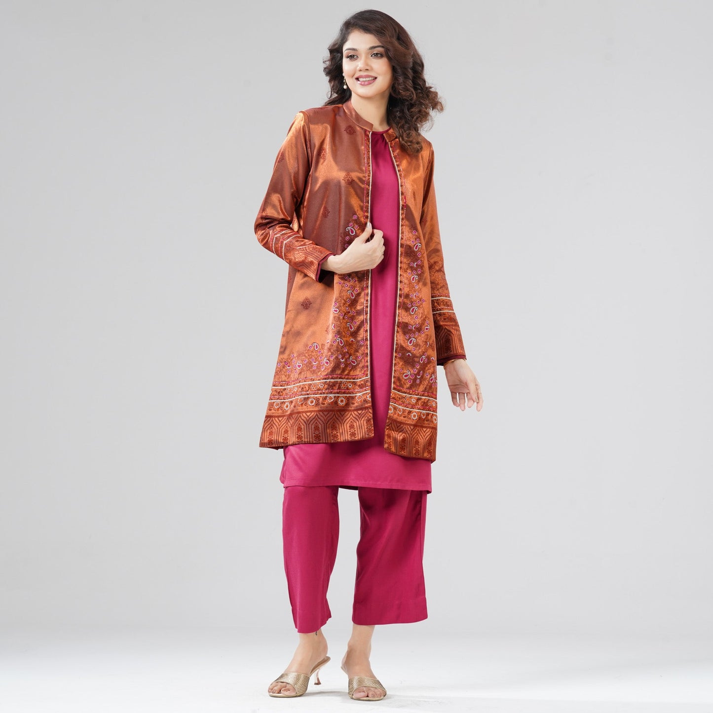 Womens Burnt Orange Three Piece Set