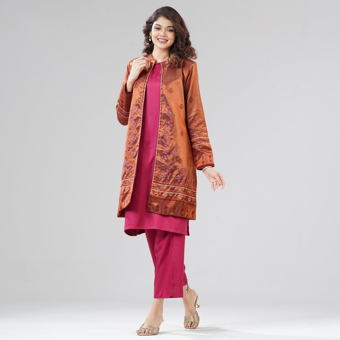 Womens Burnt Orange Three Piece Set