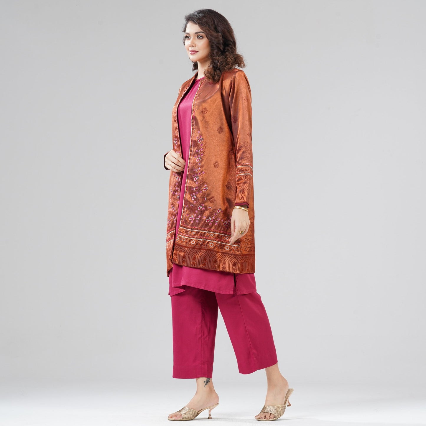 Womens Burnt Orange Three Piece Set