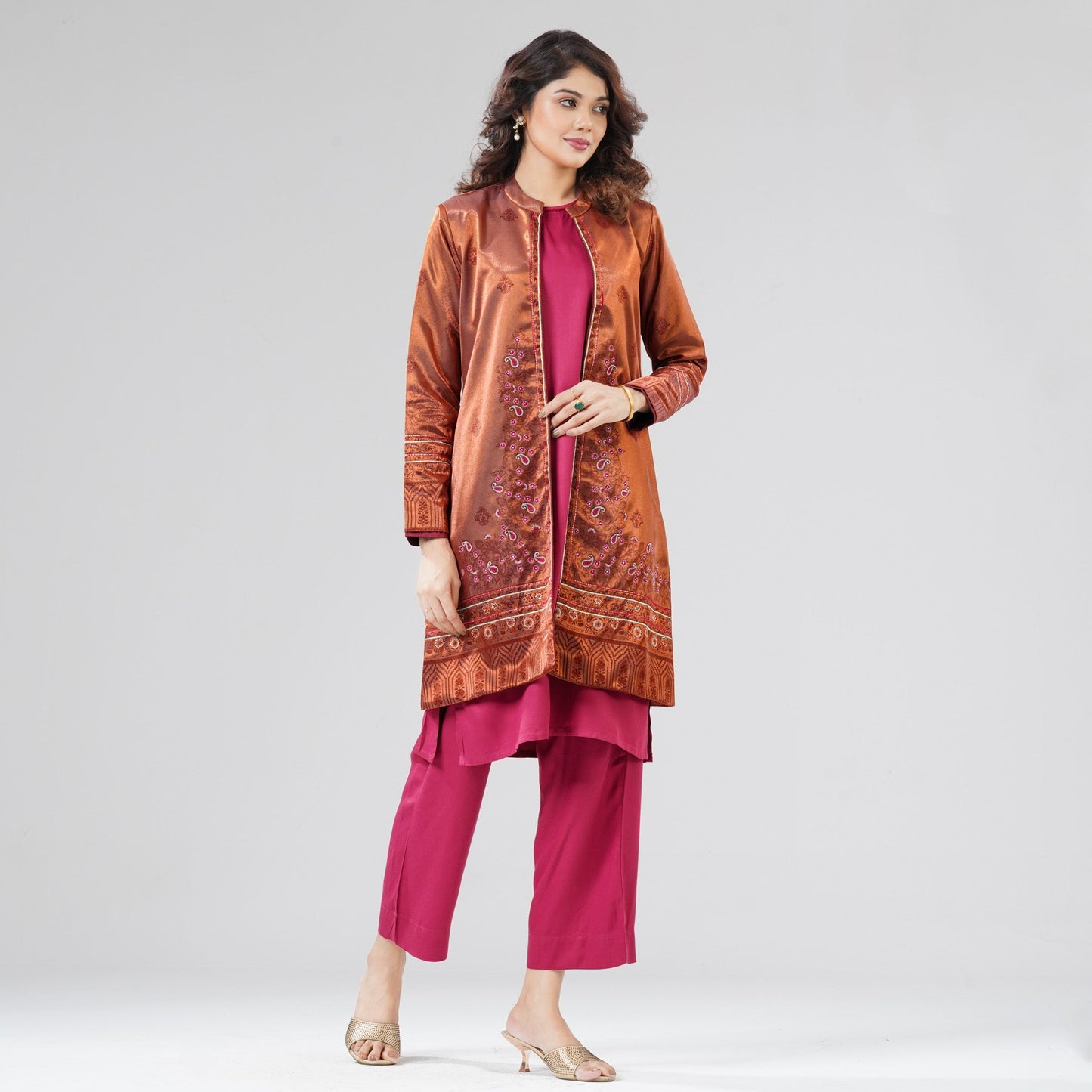 Womens Burnt Orange Three Piece Set