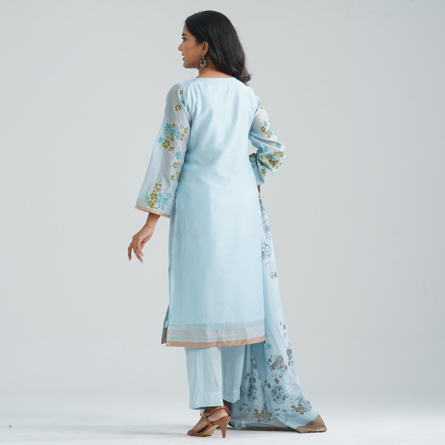 Women's Sky Blue Three PIece Set