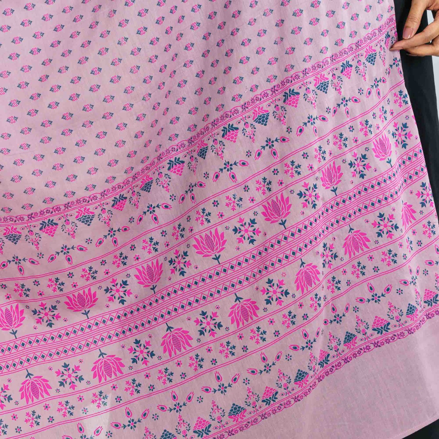 Womens Ethnic Purple Cotton Orna