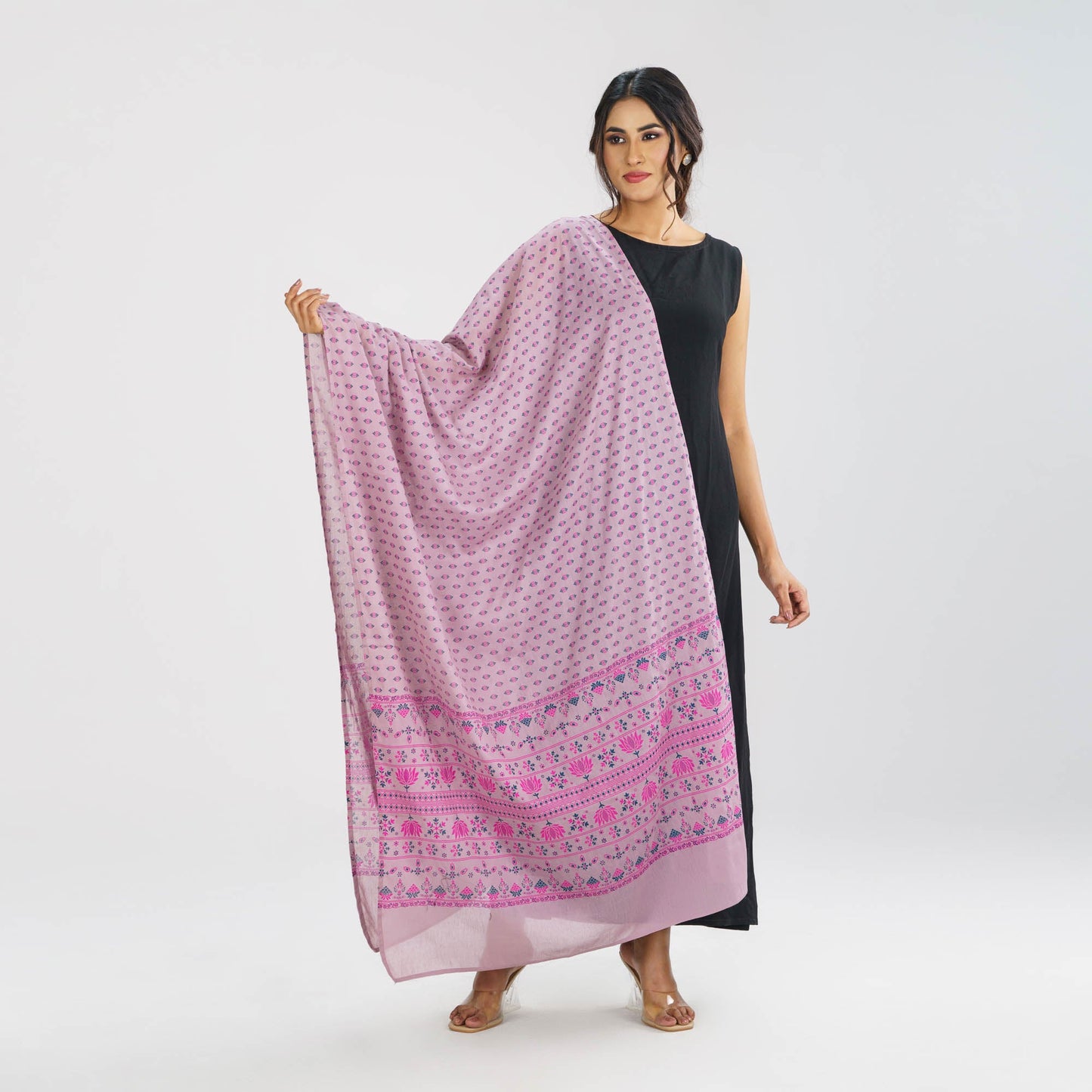Women's Magenta Screen Printed Orna