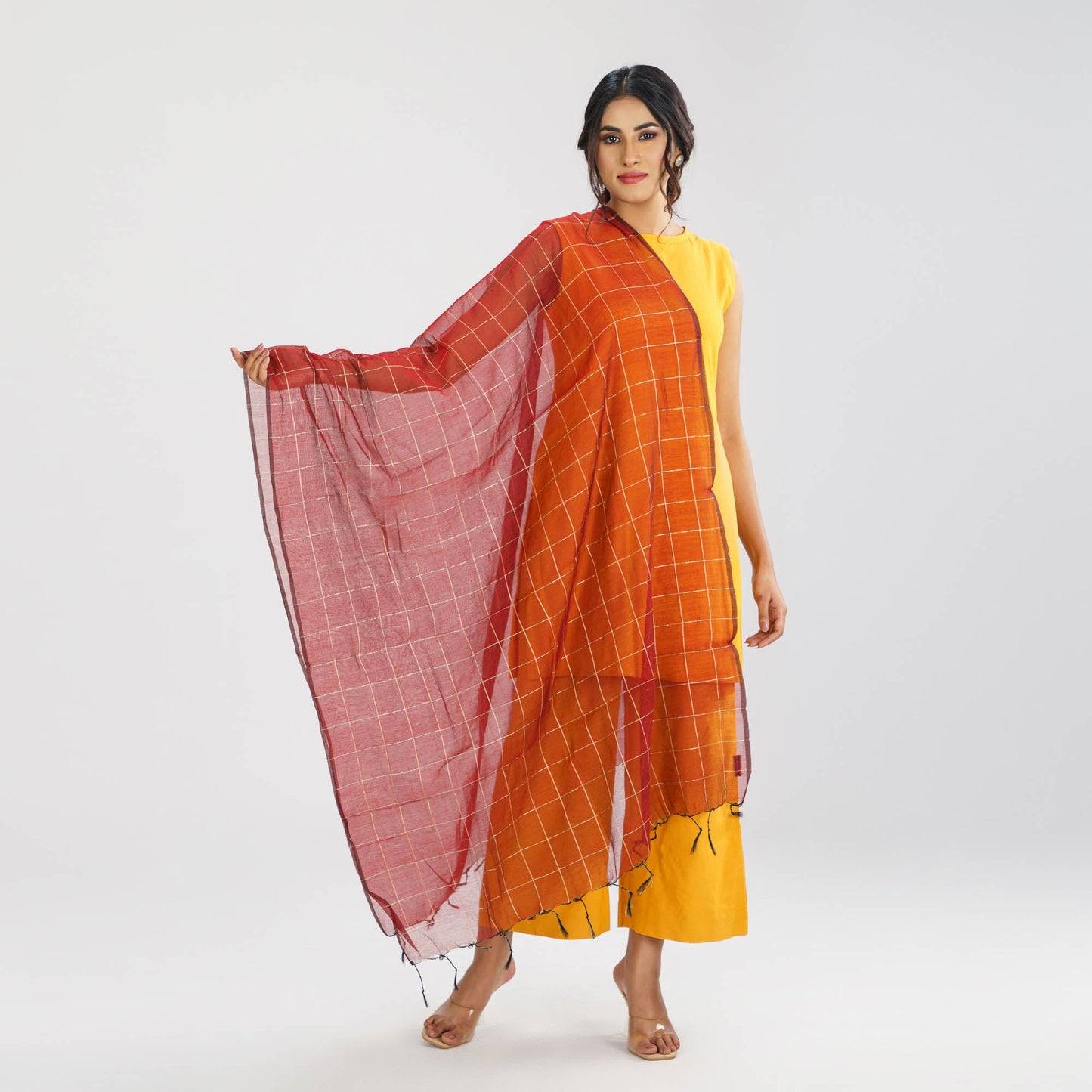 Women's Maroon Screen Printed Orna