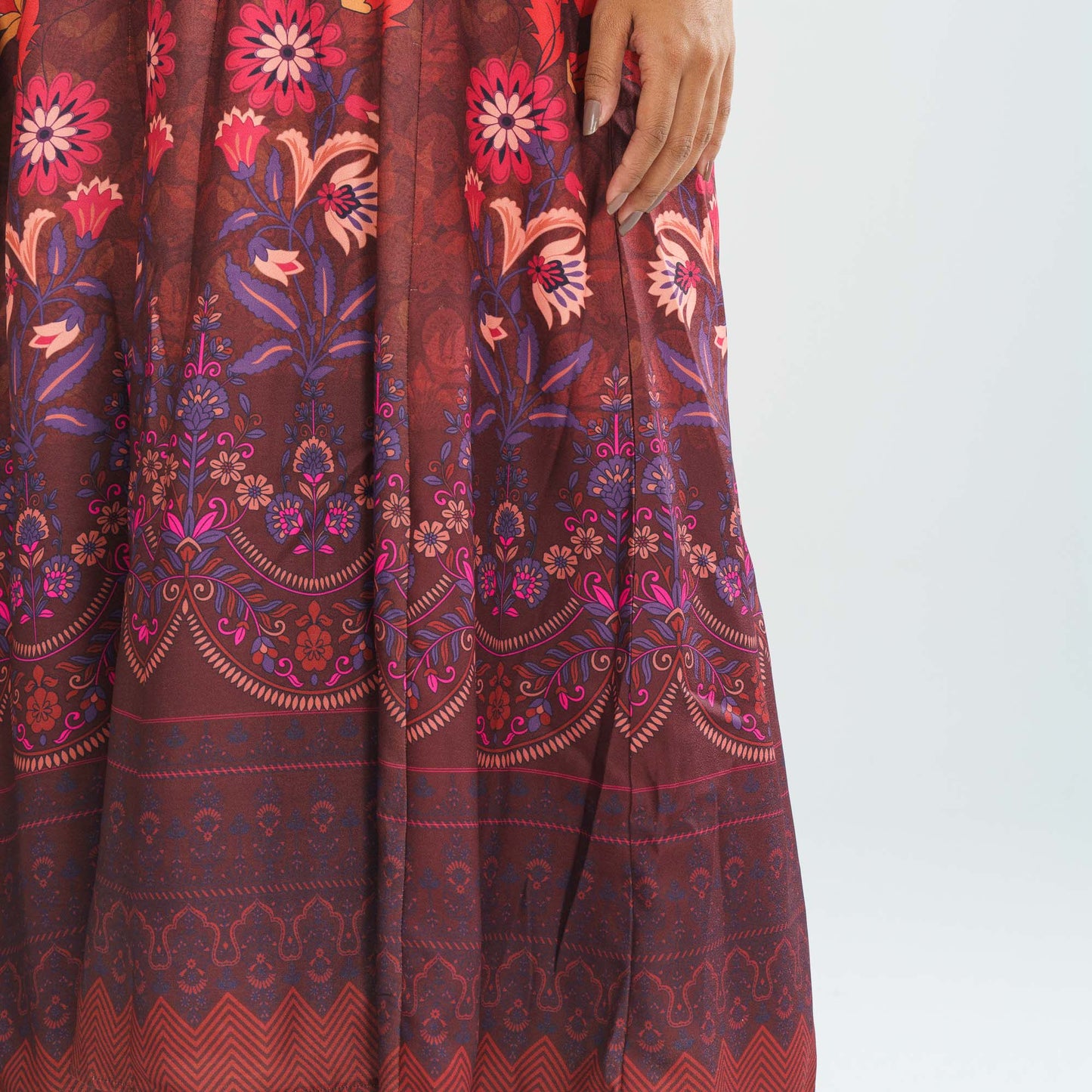 Womens Multicolor Digital Printed Gown