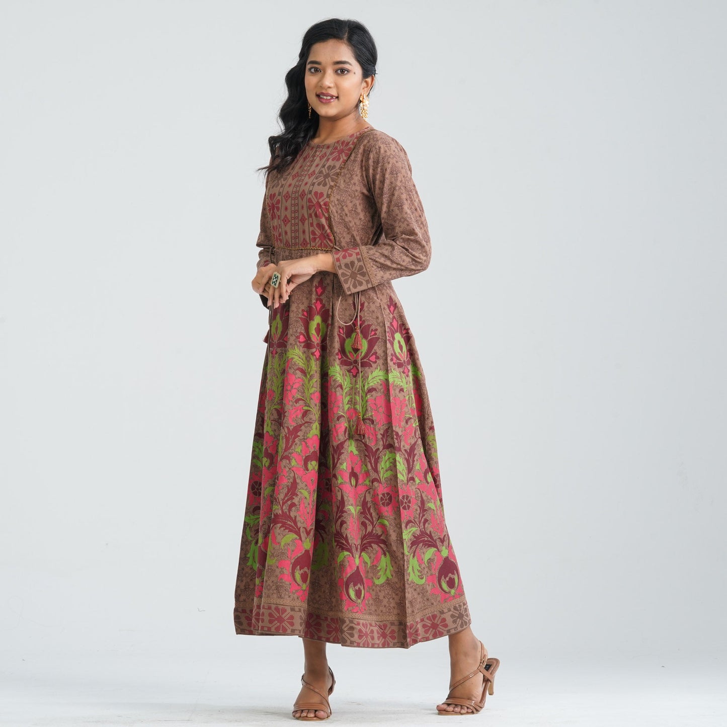 Women Half-Silk Gown