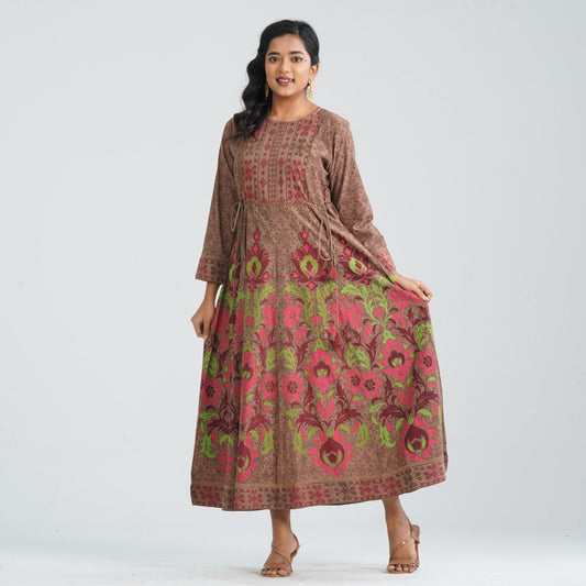 Women Half-Silk Gown