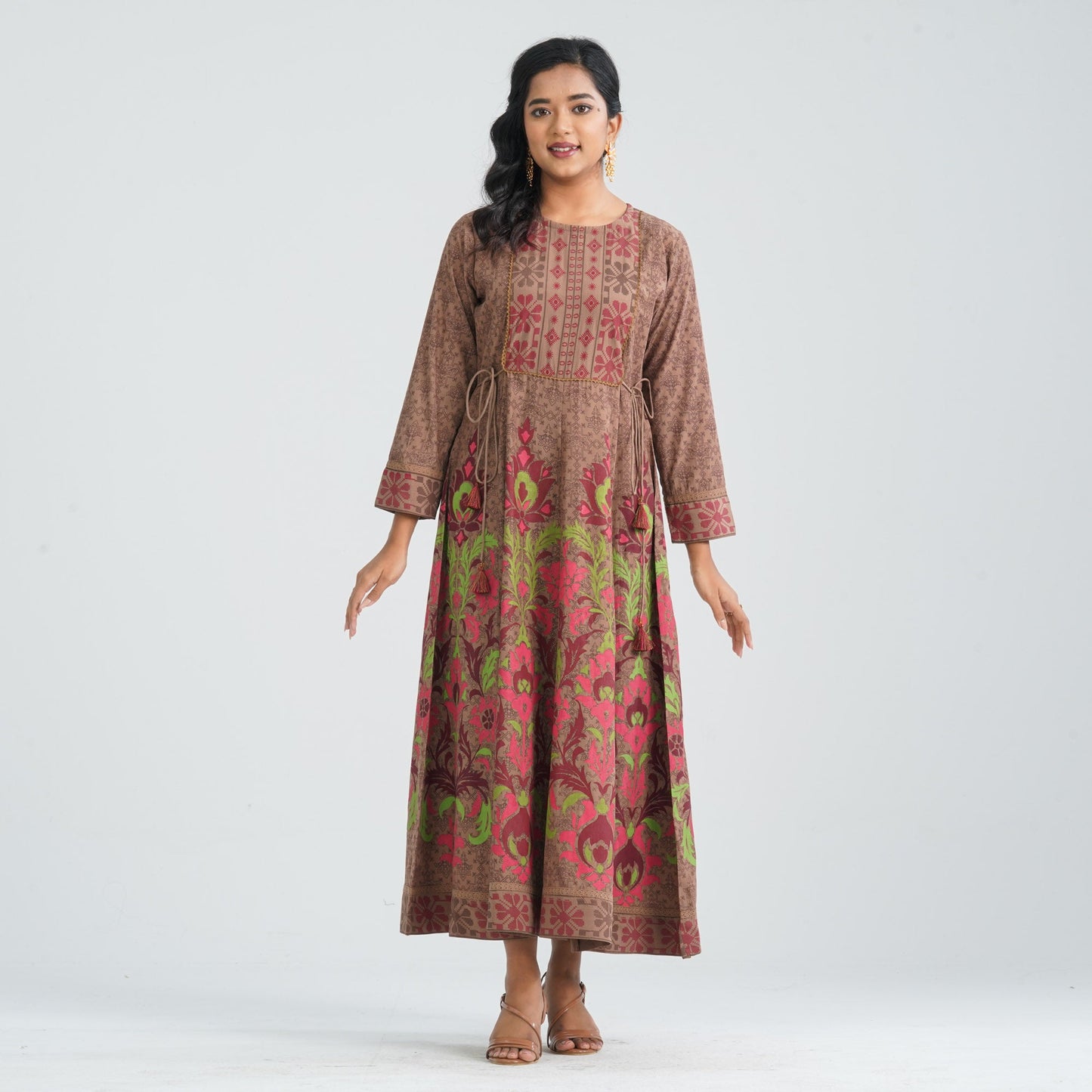 Women Half-Silk Gown