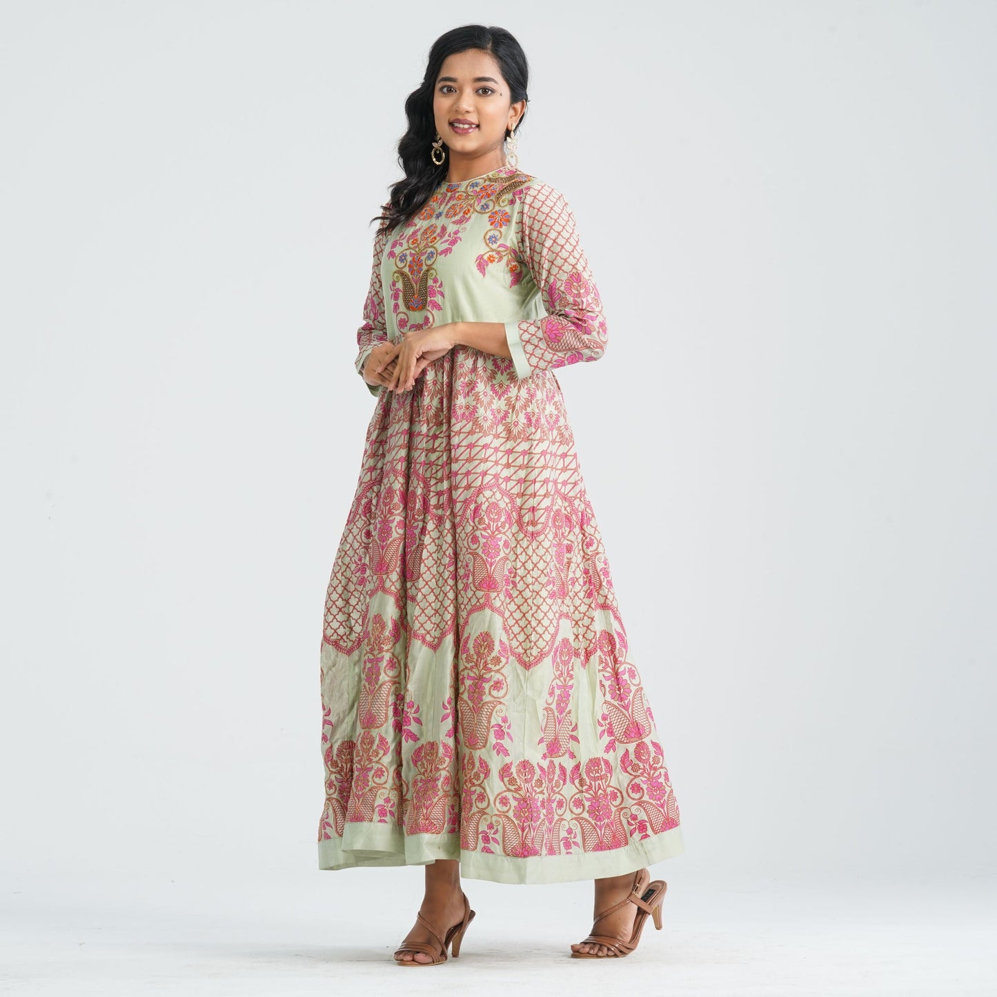 Women Blended Silk Gown