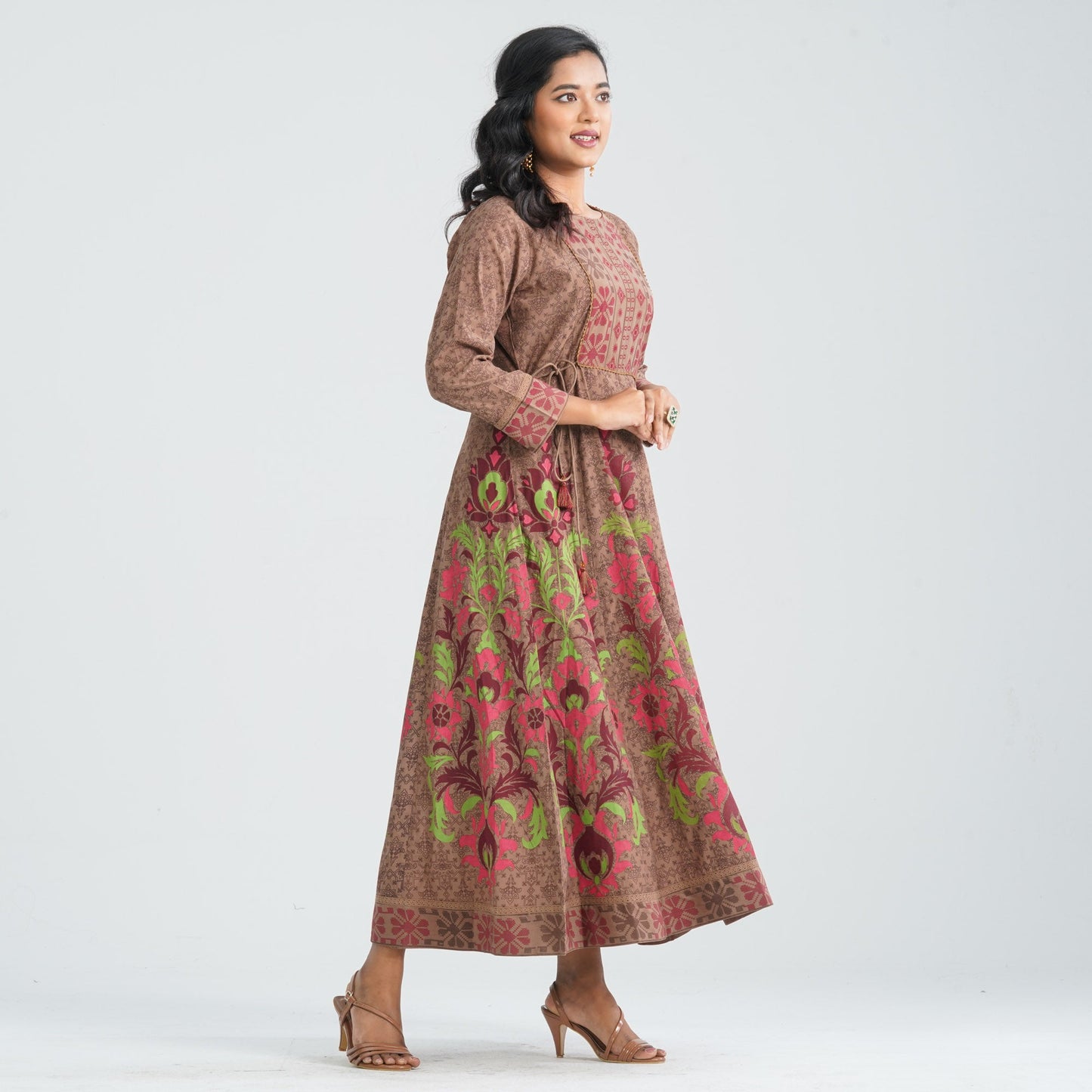Women Half-Silk Gown
