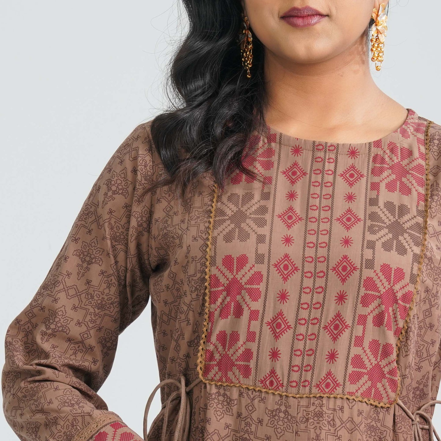 Women Half-Silk Gown