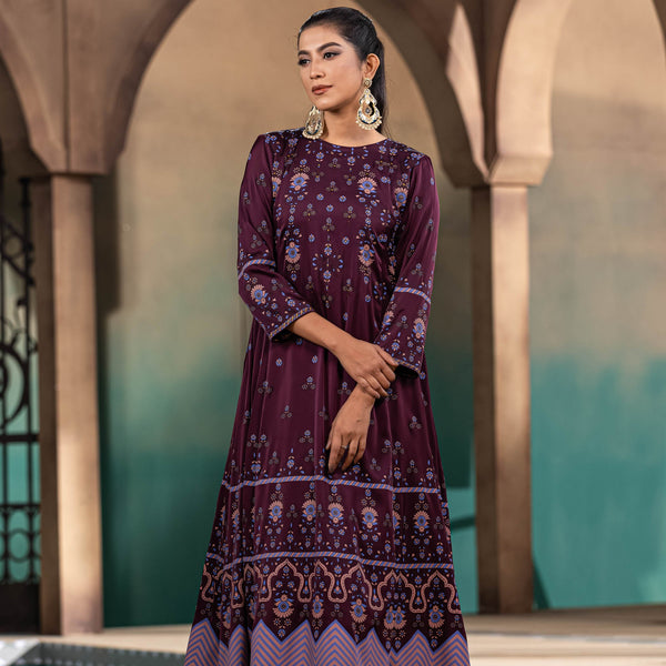 ETHNIC PREMIUM GOWN-CINNAMON