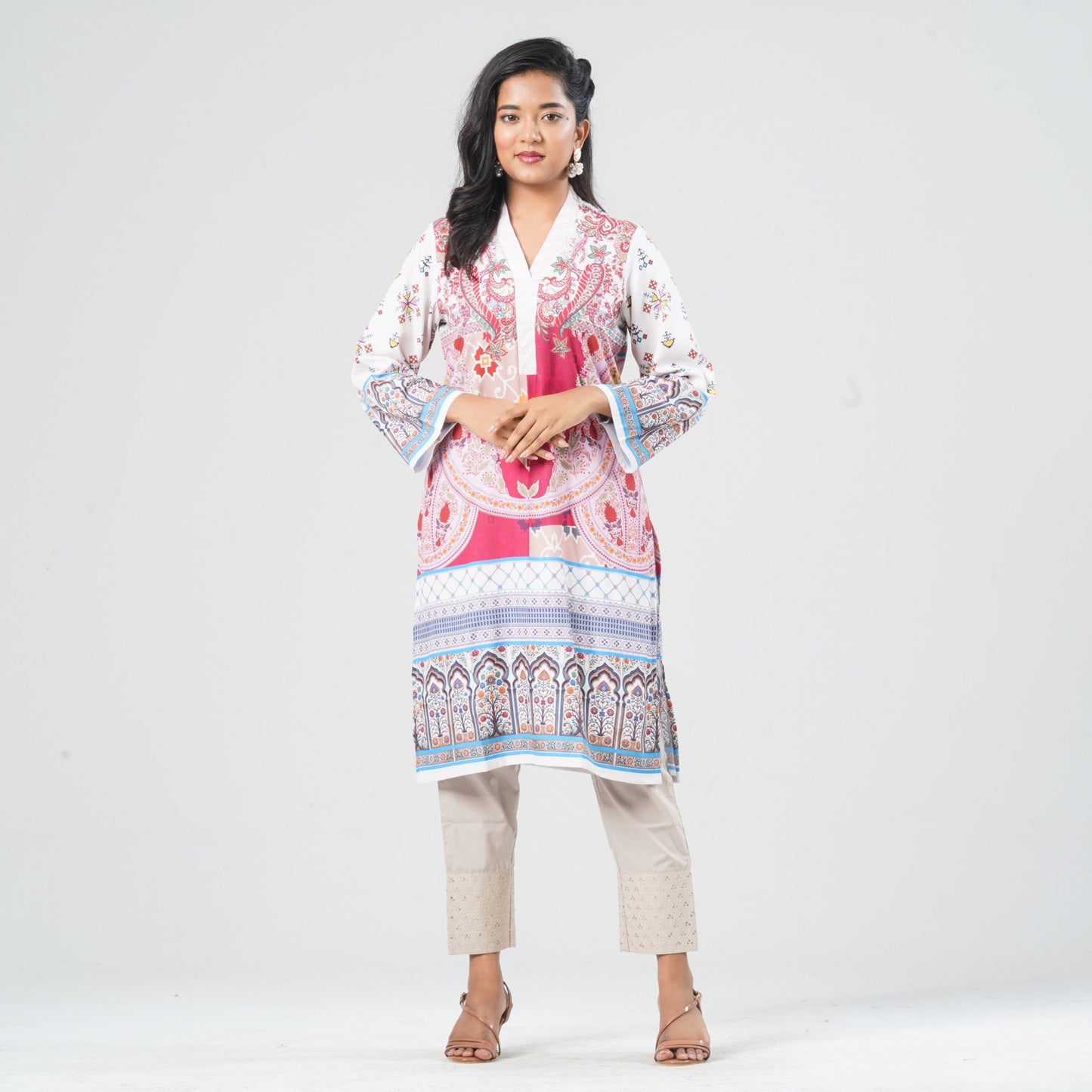 Women Blended Silk Kurti