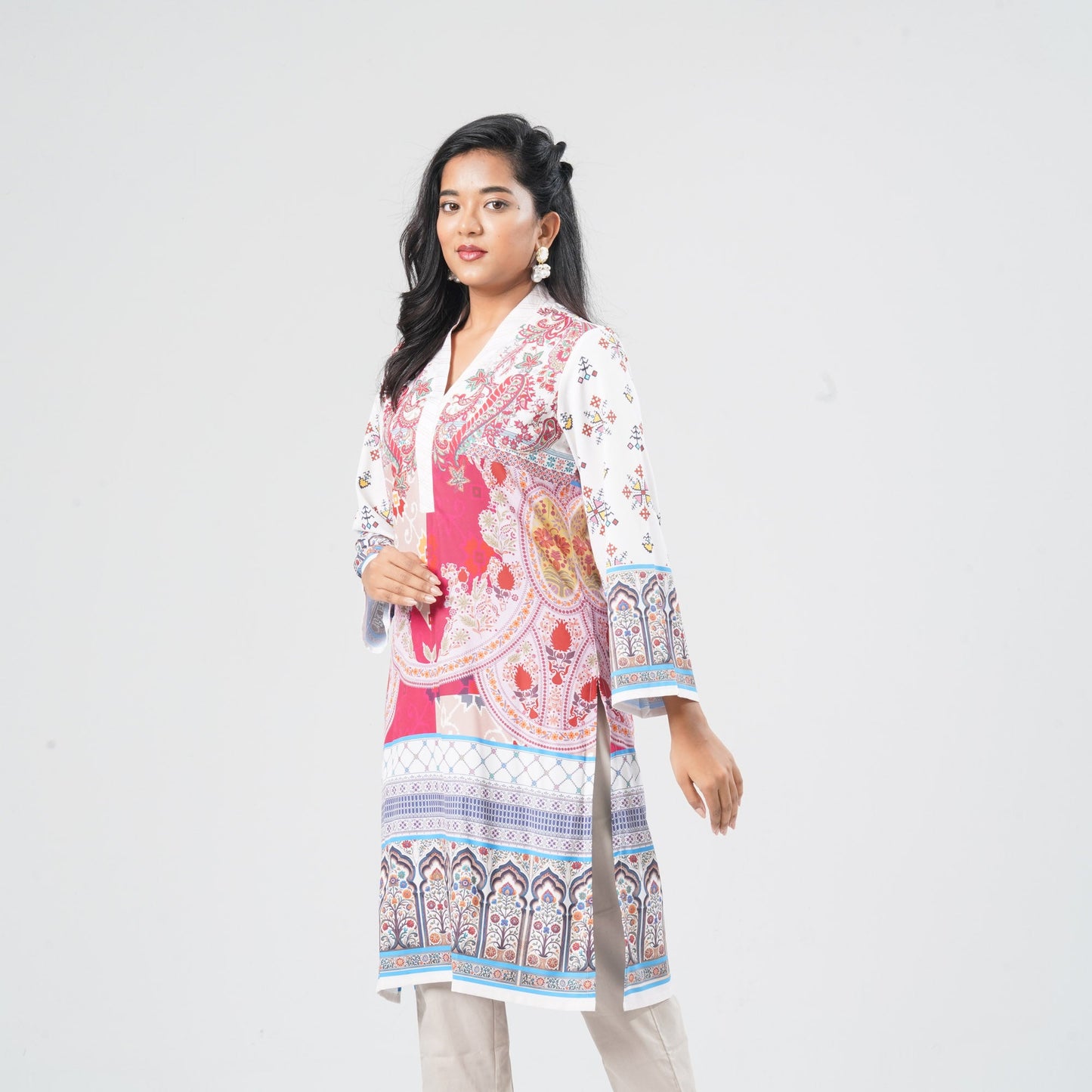 Women Blended Silk Kurti