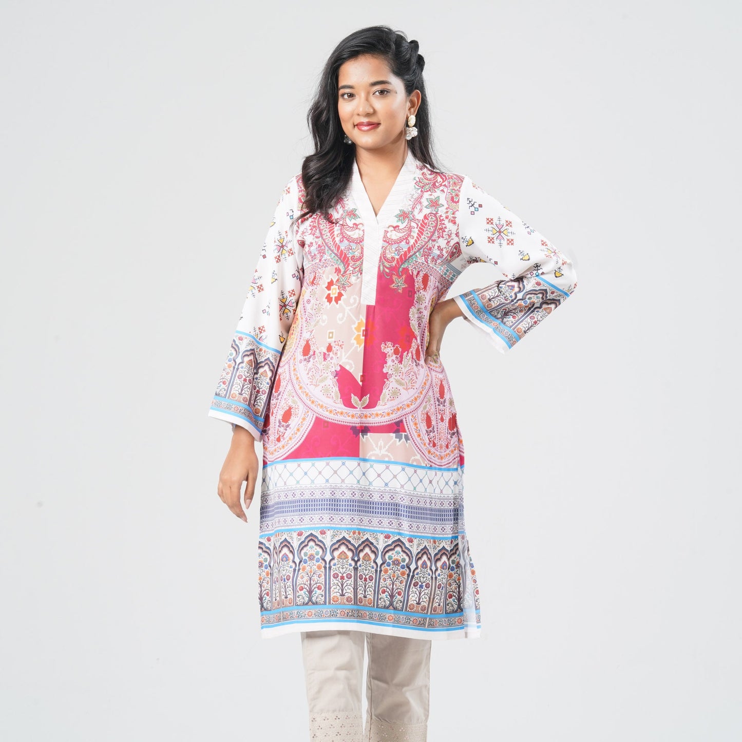 Women Blended Silk Kurti
