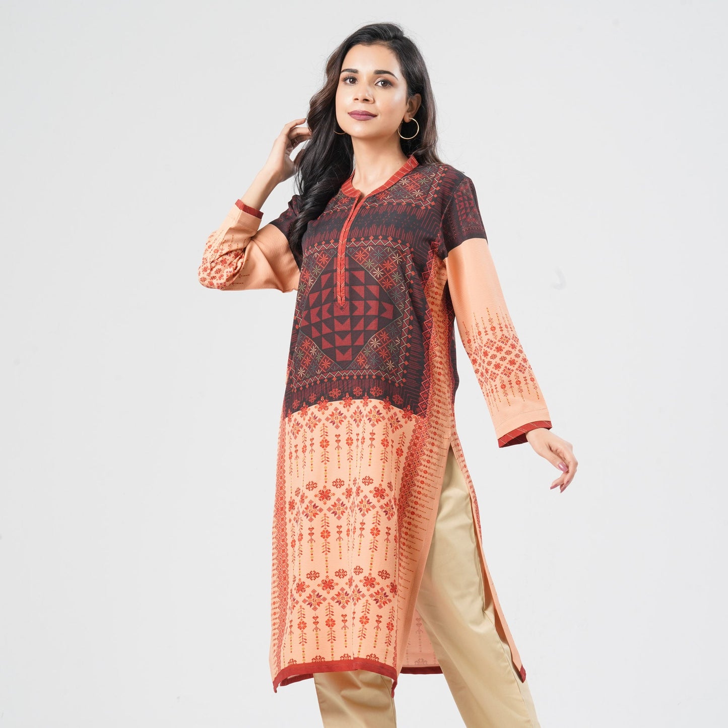 Women Blended Silk Kurti