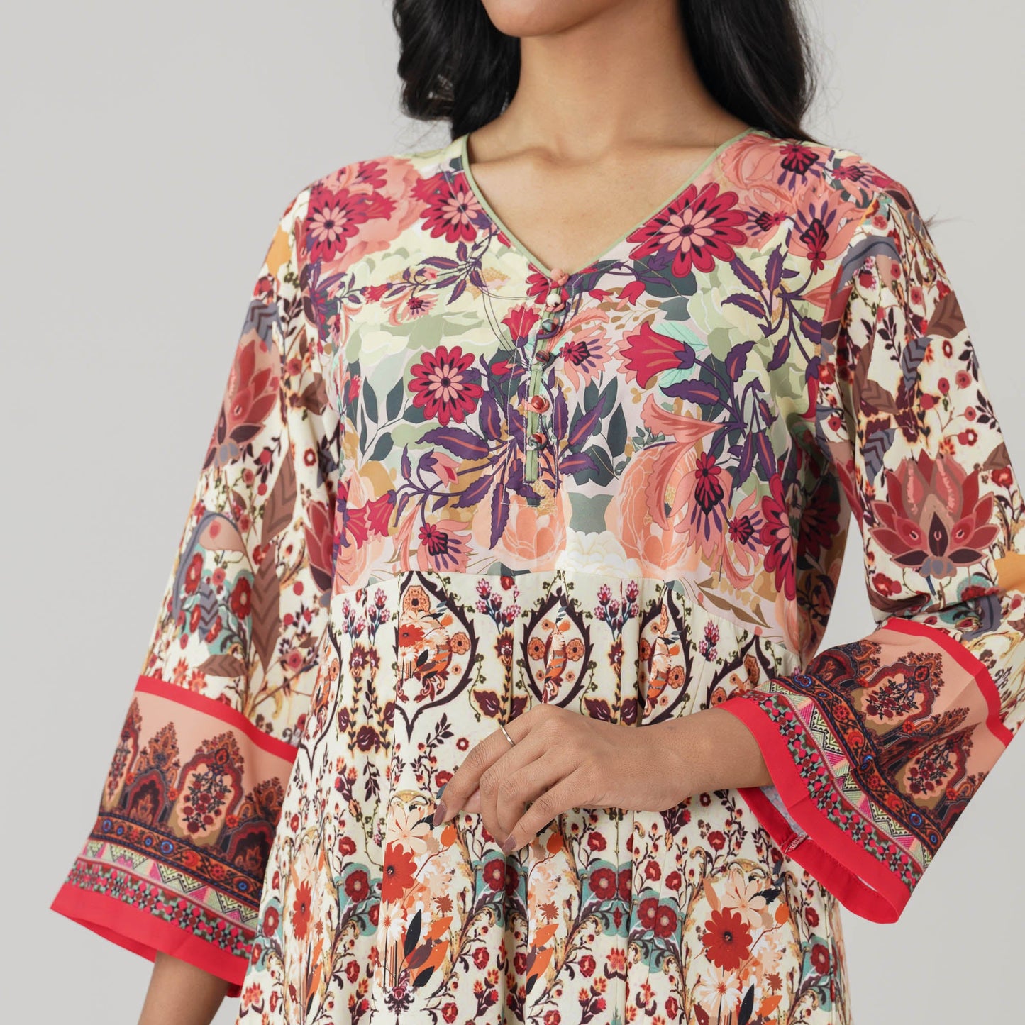 Womens Printed Anarkali Kurti