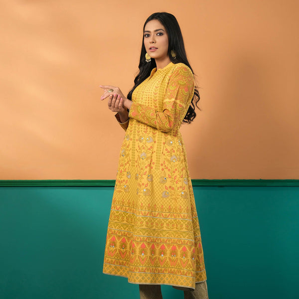 ETHNIC KURTI-YELLOW