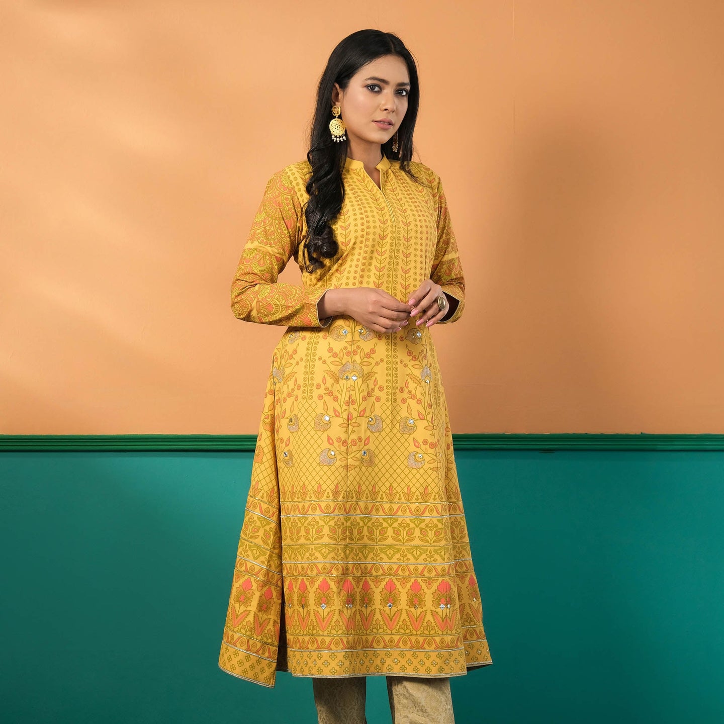 ETHNIC KURTI-YELLOW