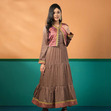 Load image into Gallery viewer, ETHNIC KURTI-BROWN
