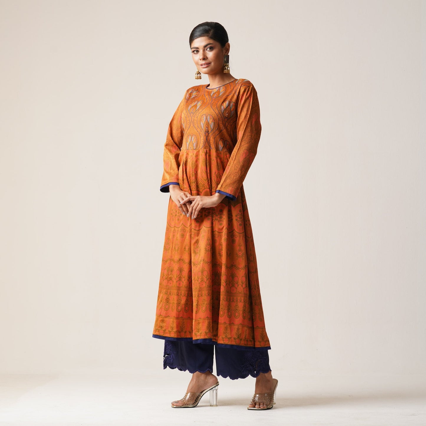 ETHNIC PREMIUM KURTI-MUSTARD