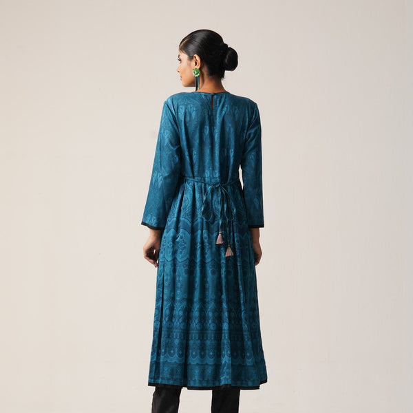 ETHNIC PREMIUM KURTI-SEA GREEN