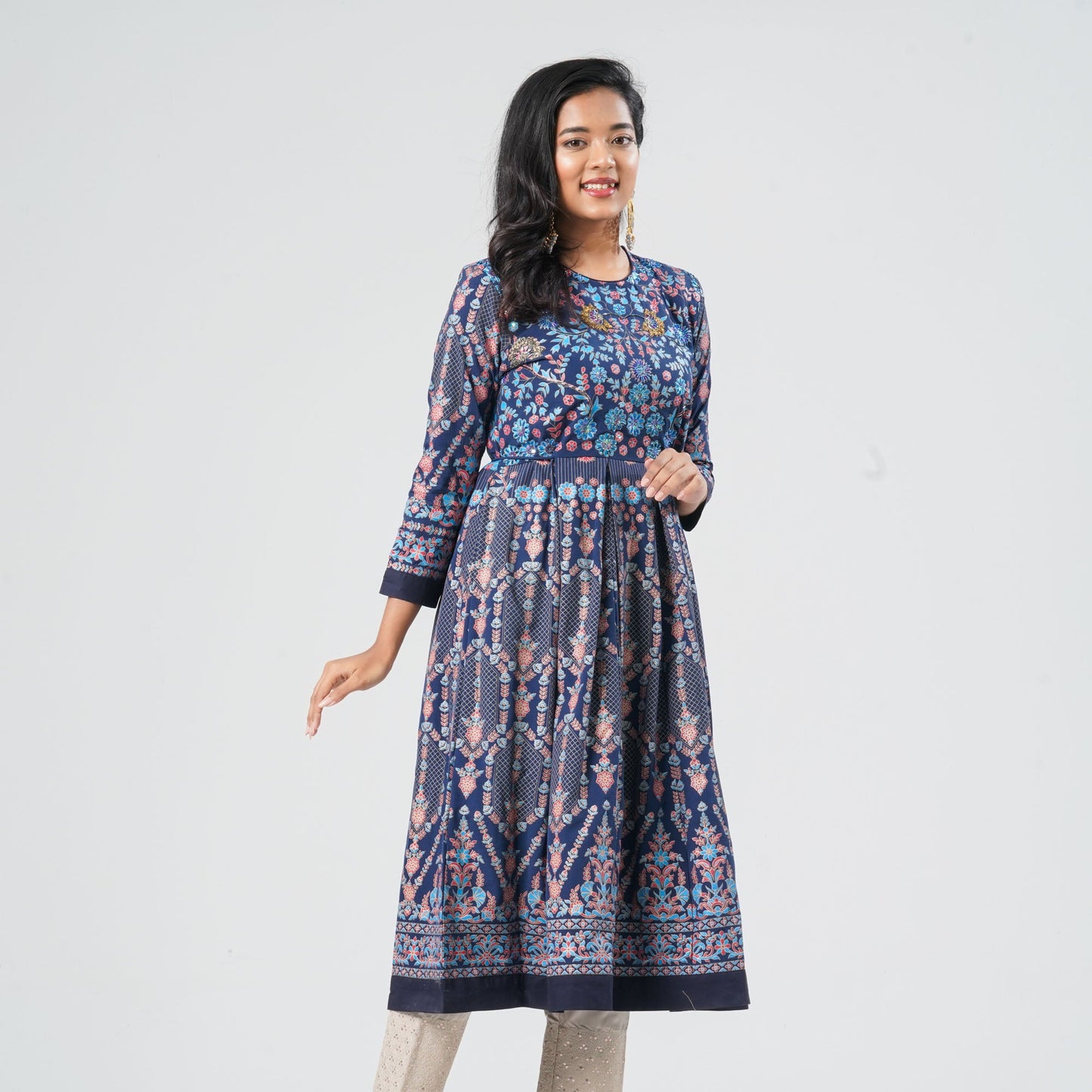 Women Georgette Anarkali Kurti