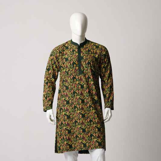 MENS PANJABI-BOTTLE GREEN