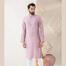 Load image into Gallery viewer, Men&#39;s Mauve Cotton Panjabi
