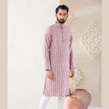 Load image into Gallery viewer, Men&#39;s Mauve Cotton Panjabi
