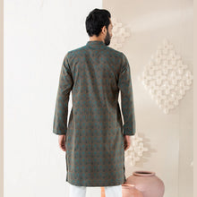 Load image into Gallery viewer, Men&#39;s Chocolate Printed Panjabi
