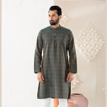 Load image into Gallery viewer, Men&#39;s Chocolate Printed Panjabi
