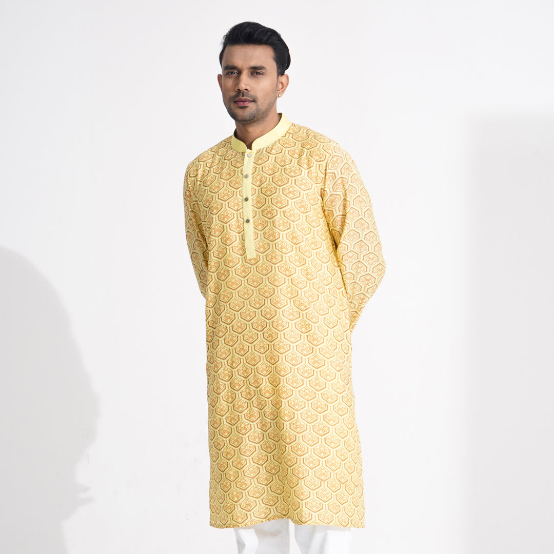 Men Yellow Panjabi