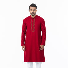 Load image into Gallery viewer, Mens Maroon Embroidered Panjabi
