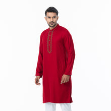 Load image into Gallery viewer, Mens Maroon Embroidered Panjabi
