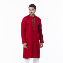 Load image into Gallery viewer, Mens Maroon Embroidered Panjabi
