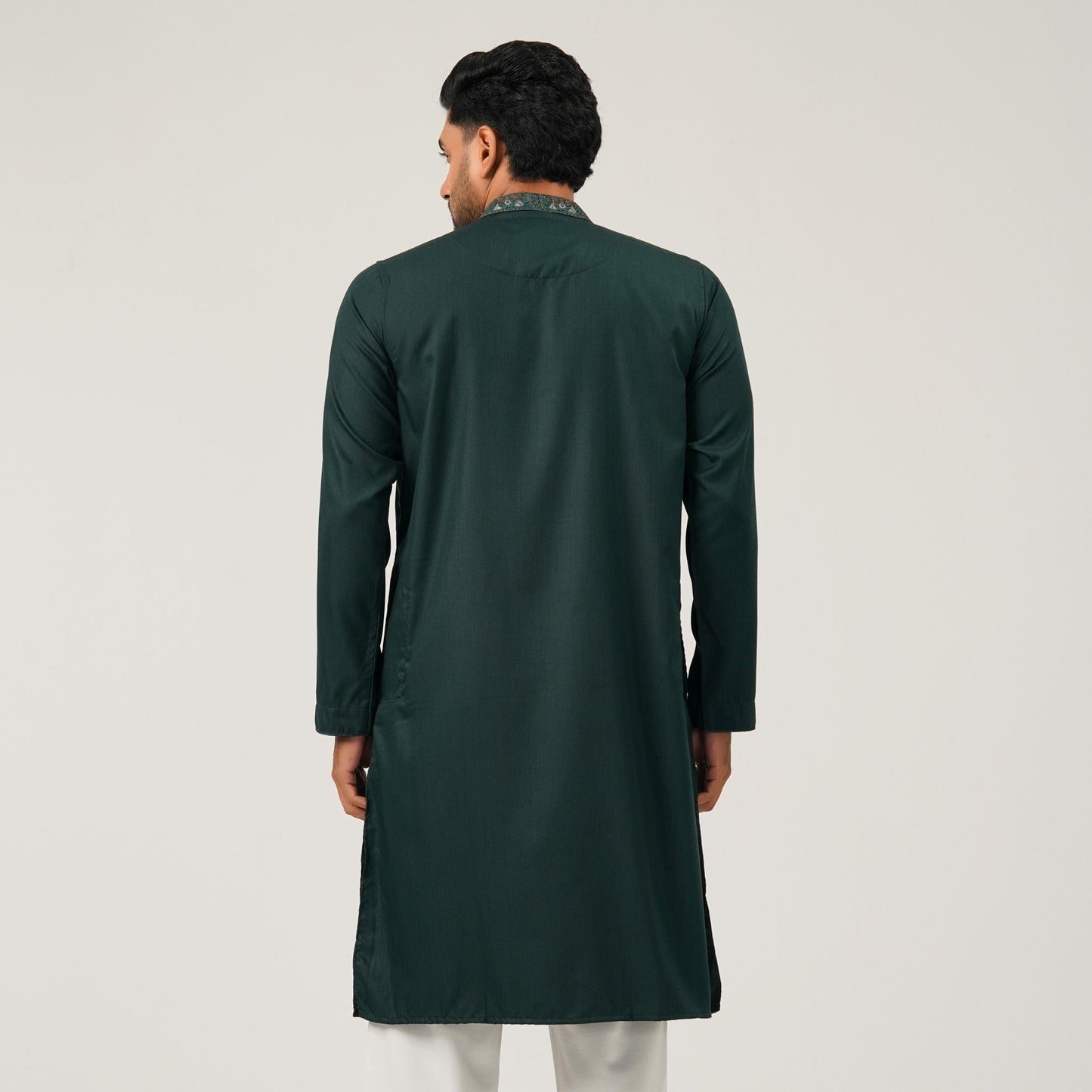 Mens Panjabi Dark Green