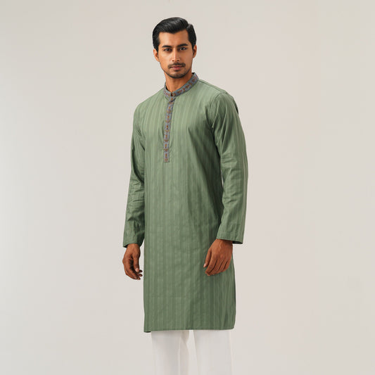 Mens Embroidery Magnolia Panjabi