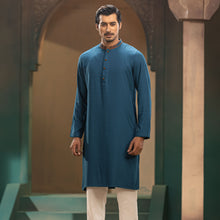 Load image into Gallery viewer, Men&#39;s Peacock Blue Panjabi
